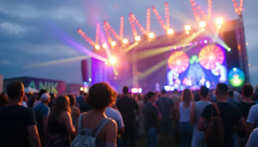 festival goer enjoys the atmosphere